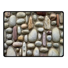 The Stones Facade Wall Building Double Sided Fleece Blanket (small)  by Sapixe