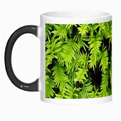 Green Hedge Texture Yew Plant Bush Leaf Morph Mugs by Sapixe