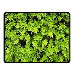 Green Hedge Texture Yew Plant Bush Leaf Double Sided Fleece Blanket (small)  by Sapixe