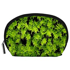 Green Hedge Texture Yew Plant Bush Leaf Accessory Pouch (large) by Sapixe