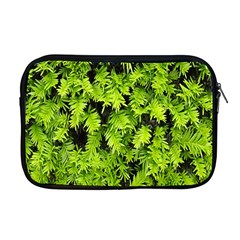 Green Hedge Texture Yew Plant Bush Leaf Apple Macbook Pro 17  Zipper Case by Sapixe