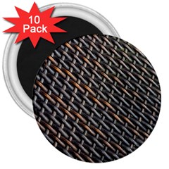 Rattan Wood Background Pattern 3  Magnets (10 Pack)  by Sapixe