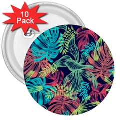 Leaves Tropical Picture Plant 3  Buttons (10 Pack)  by Sapixe