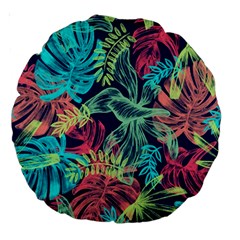 Leaves Tropical Picture Plant Large 18  Premium Round Cushions