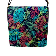 Leaves Tropical Picture Plant Flap Closure Messenger Bag (l) by Sapixe