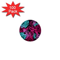 Leaves Drawing Reason Pattern 1  Mini Buttons (100 Pack)  by Sapixe