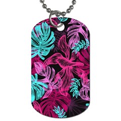 Leaves Drawing Reason Pattern Dog Tag (one Side) by Sapixe