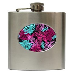 Leaves Drawing Reason Pattern Hip Flask (6 Oz) by Sapixe