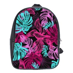 Leaves Drawing Reason Pattern School Bag (large) by Sapixe