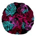 Leaves Drawing Reason Pattern Large 18  Premium Round Cushions Back