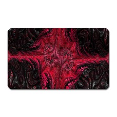 Wgt Fractal Red Black Pattern Magnet (rectangular) by Sapixe