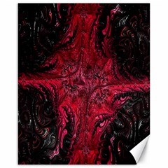 Wgt Fractal Red Black Pattern Canvas 16  X 20  by Sapixe