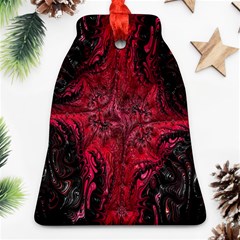 Wgt Fractal Red Black Pattern Bell Ornament (two Sides)