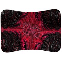 Wgt Fractal Red Black Pattern Velour Seat Head Rest Cushion