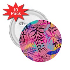 Illustration Reason Leaves Design 2 25  Buttons (10 Pack)  by Sapixe