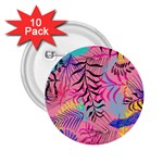 Illustration Reason Leaves Design 2.25  Buttons (10 pack)  Front