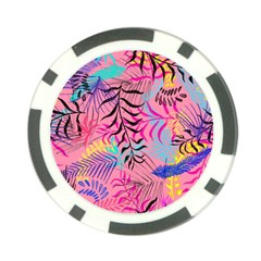 Illustration Reason Leaves Design Poker Chip Card Guard by Sapixe