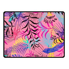 Illustration Reason Leaves Design Fleece Blanket (small) by Sapixe