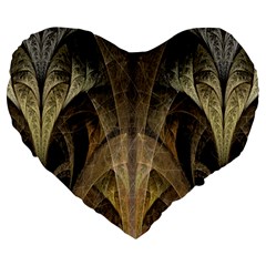 Fractal Art Graphic Design Image Large 19  Premium Flano Heart Shape Cushions by Sapixe