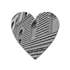 Brickwork Stone Building Facade Heart Magnet by Sapixe