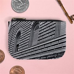 Brickwork Stone Building Facade Mini Coin Purse by Sapixe