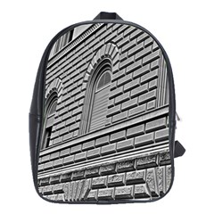 Brickwork Stone Building Facade School Bag (large) by Sapixe