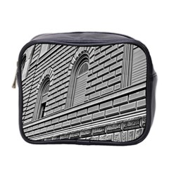 Brickwork Stone Building Facade Mini Toiletries Bag (two Sides) by Sapixe