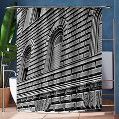 Brickwork Stone Building Facade Shower Curtain 60  X 72  (medium)  by Sapixe