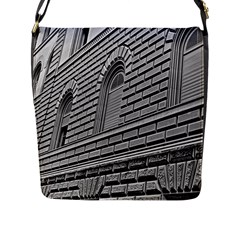 Brickwork Stone Building Facade Flap Closure Messenger Bag (l) by Sapixe