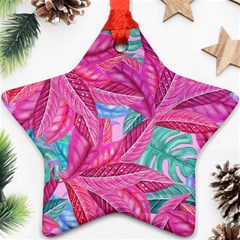 Leaves Tropical Reason Stamping Ornament (star) by Sapixe