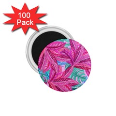 Leaves Tropical Reason Stamping 1 75  Magnets (100 Pack)  by Sapixe