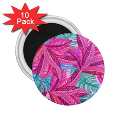 Leaves Tropical Reason Stamping 2 25  Magnets (10 Pack)  by Sapixe