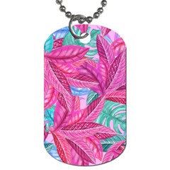 Leaves Tropical Reason Stamping Dog Tag (two Sides) by Sapixe