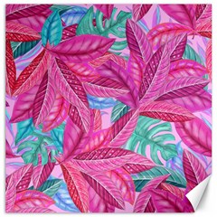 Leaves Tropical Reason Stamping Canvas 16  X 16  by Sapixe