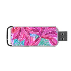 Leaves Tropical Reason Stamping Portable Usb Flash (two Sides) by Sapixe