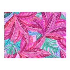 Leaves Tropical Reason Stamping Double Sided Flano Blanket (mini)  by Sapixe