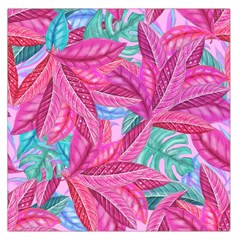 Leaves Tropical Reason Stamping Large Satin Scarf (square) by Sapixe