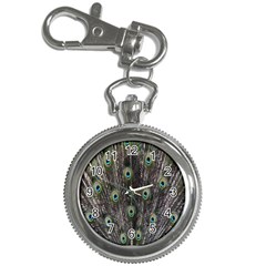 Background Peacock Feathers Key Chain Watches by Sapixe