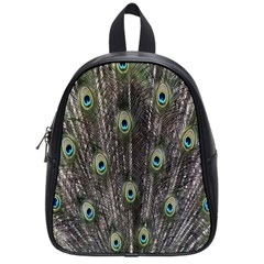 Background Peacock Feathers School Bag (small) by Sapixe