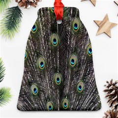 Background Peacock Feathers Ornament (bell) by Sapixe