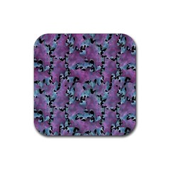 Modern Abstract Texture Pattern Rubber Coaster (square)  by dflcprints