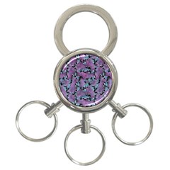 Modern Abstract Texture Pattern 3-ring Key Chains by dflcprints