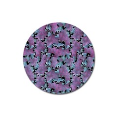 Modern Abstract Texture Pattern Magnet 3  (round) by dflcprints