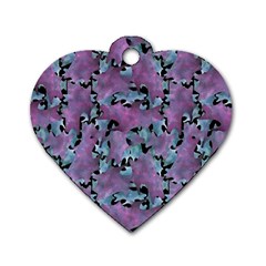 Modern Abstract Texture Pattern Dog Tag Heart (one Side) by dflcprints