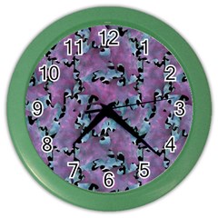 Modern Abstract Texture Pattern Color Wall Clock by dflcprints