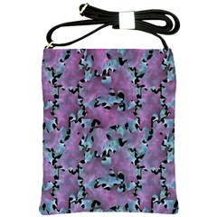 Modern Abstract Texture Pattern Shoulder Sling Bag by dflcprints