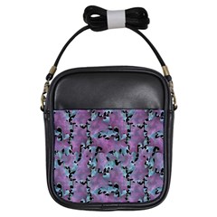 Modern Abstract Texture Pattern Girls Sling Bag by dflcprints