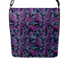 Modern Abstract Texture Pattern Flap Closure Messenger Bag (l) by dflcprints