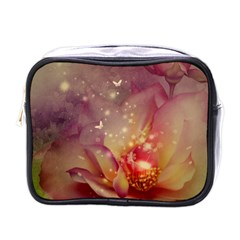 Wonderful Roses With Butterflies And Light Effects Mini Toiletries Bag (one Side) by FantasyWorld7