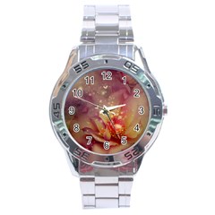 Wonderful Roses With Butterflies And Light Effects Stainless Steel Analogue Watch by FantasyWorld7